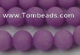 CCN2422 15.5 inches 6mm round matte candy jade beads wholesale