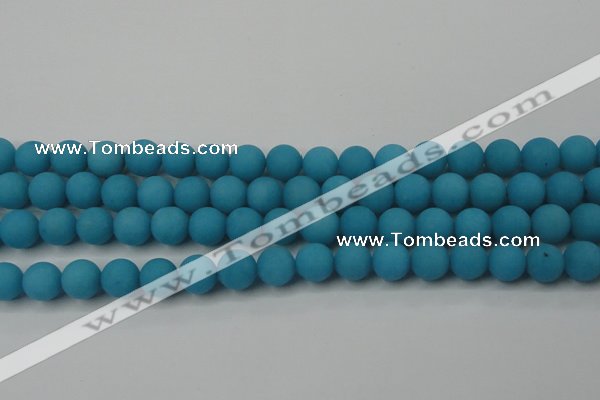 CCN2431 15.5 inches 6mm round matte candy jade beads wholesale