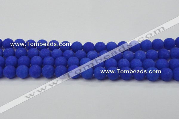 CCN2433 15.5 inches 6mm round matte candy jade beads wholesale