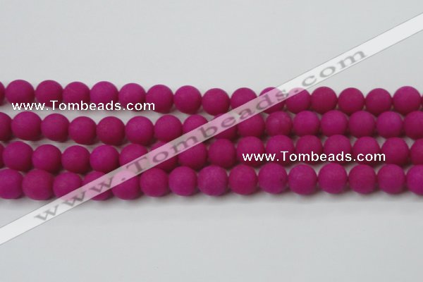 CCN2444 15.5 inches 8mm round matte candy jade beads wholesale