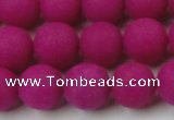 CCN2484 15.5 inches 12mm round matte candy jade beads wholesale