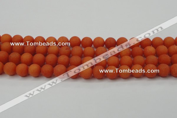 CCN2487 15.5 inches 12mm round matte candy jade beads wholesale