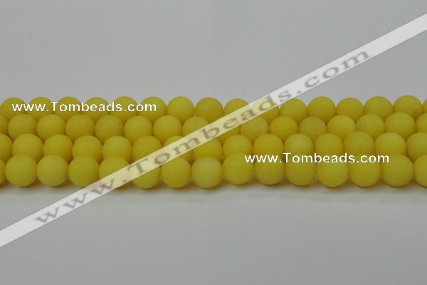 CCN2488 15.5 inches 12mm round matte candy jade beads wholesale