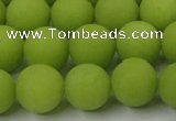 CCN2489 15.5 inches 12mm round matte candy jade beads wholesale