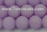 CCN2501 15.5 inches 14mm round matte candy jade beads wholesale