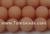 CCN2506 15.5 inches 14mm round matte candy jade beads wholesale