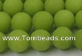 CCN2509 15.5 inches 14mm round matte candy jade beads wholesale