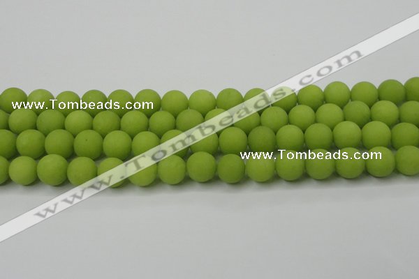 CCN2509 15.5 inches 14mm round matte candy jade beads wholesale