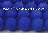 CCN2513 15.5 inches 14mm round matte candy jade beads wholesale