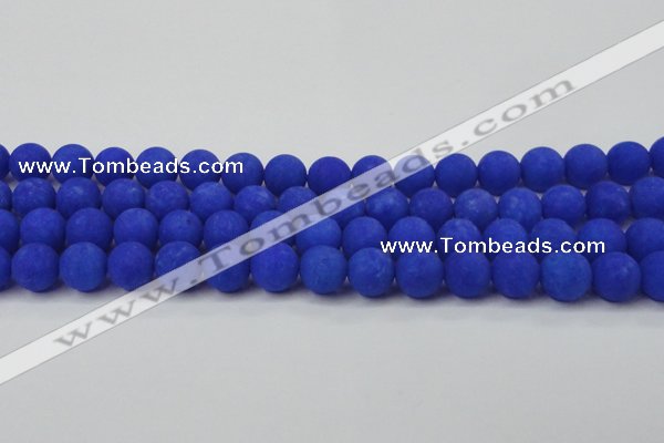 CCN2513 15.5 inches 14mm round matte candy jade beads wholesale