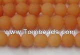 CCN2516 15.5 inches 6mm round matte candy jade beads wholesale