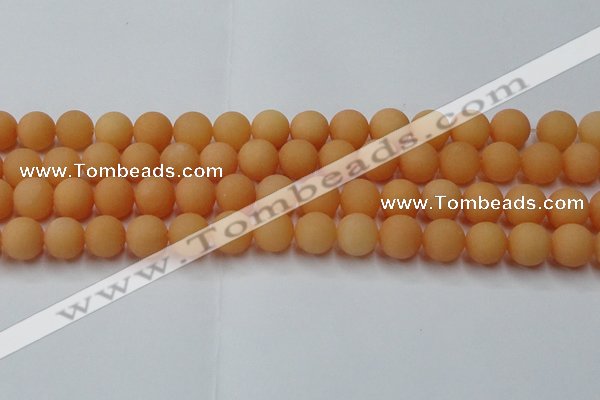 CCN2520 15.5 inches 14mm round matte candy jade beads wholesale