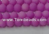 CCN2522 15.5 inches 4mm round matte candy jade beads wholesale