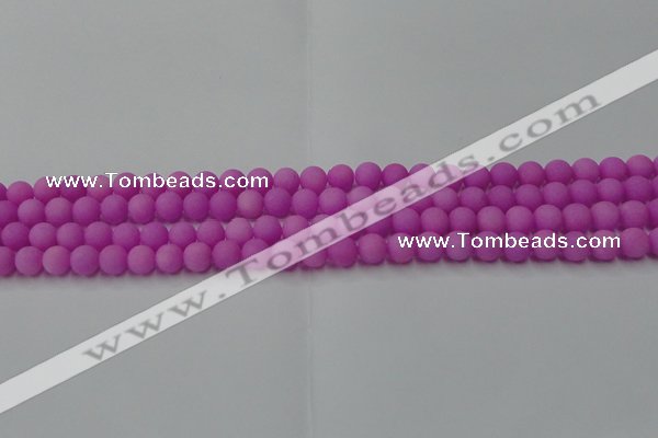 CCN2522 15.5 inches 4mm round matte candy jade beads wholesale