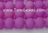 CCN2525 15.5 inches 10mm round matte candy jade beads wholesale