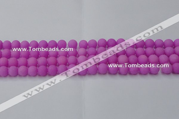 CCN2525 15.5 inches 10mm round matte candy jade beads wholesale