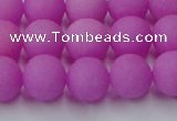 CCN2526 15.5 inches 12mm round matte candy jade beads wholesale