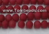 CCN2529 15.5 inches 4mm round matte candy jade beads wholesale