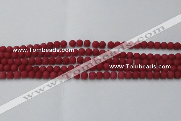 CCN2529 15.5 inches 4mm round matte candy jade beads wholesale