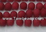 CCN2530 15.5 inches 6mm round matte candy jade beads wholesale