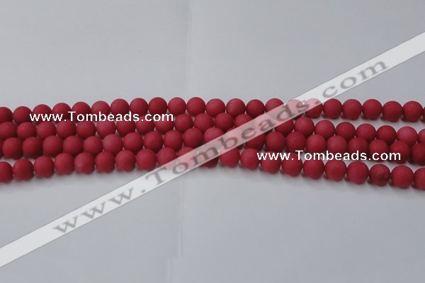 CCN2531 15.5 inches 8mm round matte candy jade beads wholesale