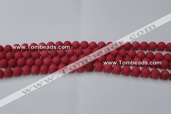 CCN2532 15.5 inches 10mm round matte candy jade beads wholesale