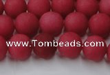 CCN2533 15.5 inches 12mm round matte candy jade beads wholesale