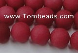 CCN2534 15.5 inches 14mm round matte candy jade beads wholesale