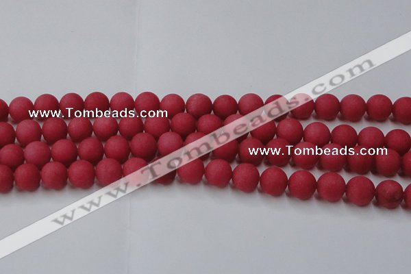 CCN2534 15.5 inches 14mm round matte candy jade beads wholesale