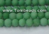 CCN2536 15.5 inches 4mm round matte candy jade beads wholesale