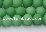 CCN2539 15.5 inches 10mm round matte candy jade beads wholesale