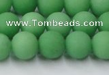 CCN2540 15.5 inches 12mm round matte candy jade beads wholesale