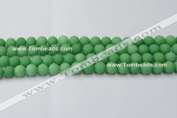 CCN2540 15.5 inches 12mm round matte candy jade beads wholesale