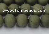 CCN2547 15.5 inches 12mm round matte candy jade beads wholesale