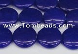 CCN2606 15.5 inches 18mm flat round candy jade beads wholesale