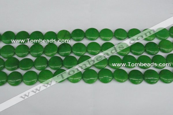 CCN2609 15.5 inches 18mm flat round candy jade beads wholesale