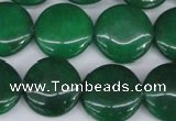 CCN2610 15.5 inches 18mm flat round candy jade beads wholesale