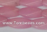 CCN2615 15.5 inches 15*30mm twisted rectangle candy jade beads