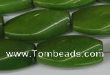 CCN2624 15.5 inches 15*30mm twisted rectangle candy jade beads