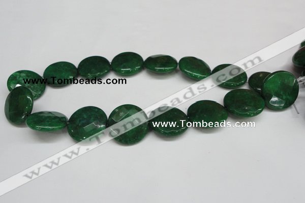 CCN264 15.5 inches 25mm faceted coin candy jade beads wholesale