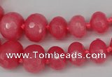 CCN2647 15.5 inches 5*8mm - 12*16mm faceted rondelle candy jade beads