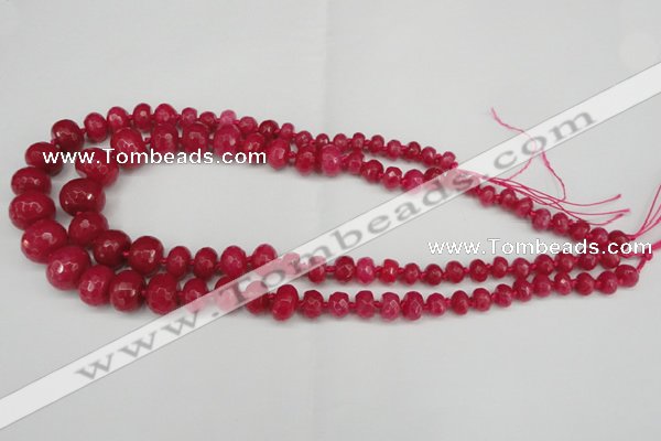 CCN2648 15.5 inches 5*8mm - 12*16mm faceted rondelle candy jade beads