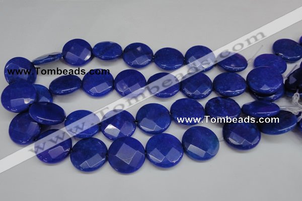 CCN266 15.5 inches 25mm faceted coin candy jade beads wholesale