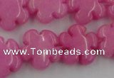 CCN2660 15.5 inches 16mm carved flower candy jade beads wholesale