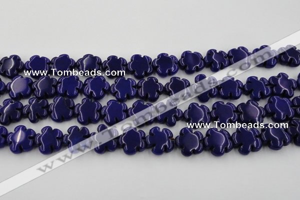 CCN2665 15.5 inches 16mm carved flower candy jade beads wholesale