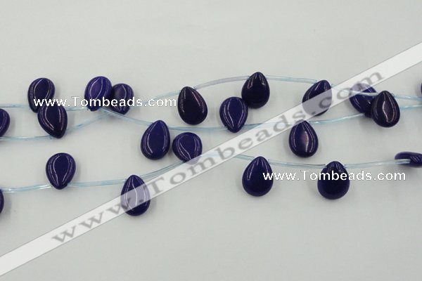 CCN2681 Top-drilled 13*18mm flat teardrop candy jade beads