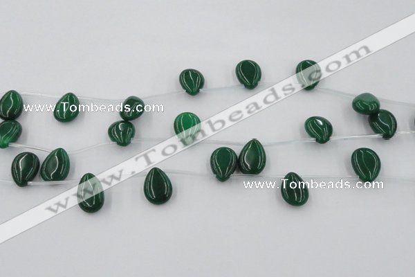 CCN2684 Top-drilled 13*18mm flat teardrop candy jade beads