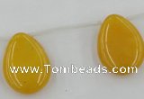 CCN2704 Top-drilled 18*25mm flat teardrop candy jade beads