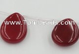 CCN2707 Top-drilled 18*25mm flat teardrop candy jade beads