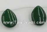 CCN2709 Top-drilled 18*25mm flat teardrop candy jade beads